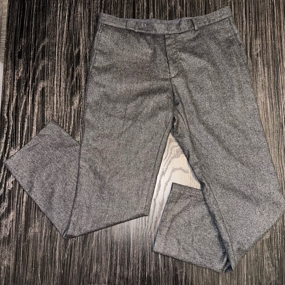 Men’s Lacoste Wool Blend Straight Leg Trouser Pant in Gray, Size 36x32 - Picture 2 of 16
